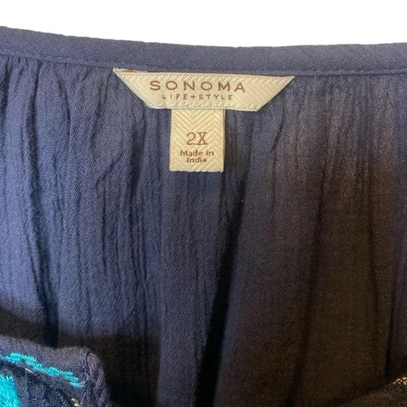 Sonoma Women’s 2XL Navy Shirt - Picture 2 of 5